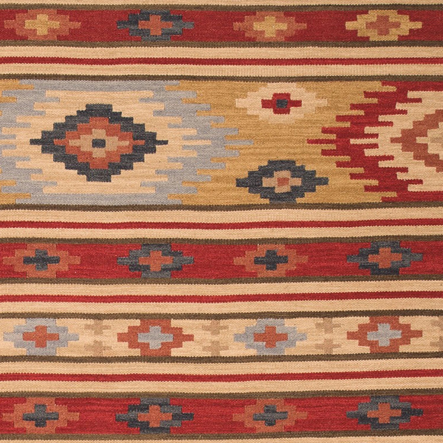 Arzu Kilim Rug Close Up - Coates & Warner