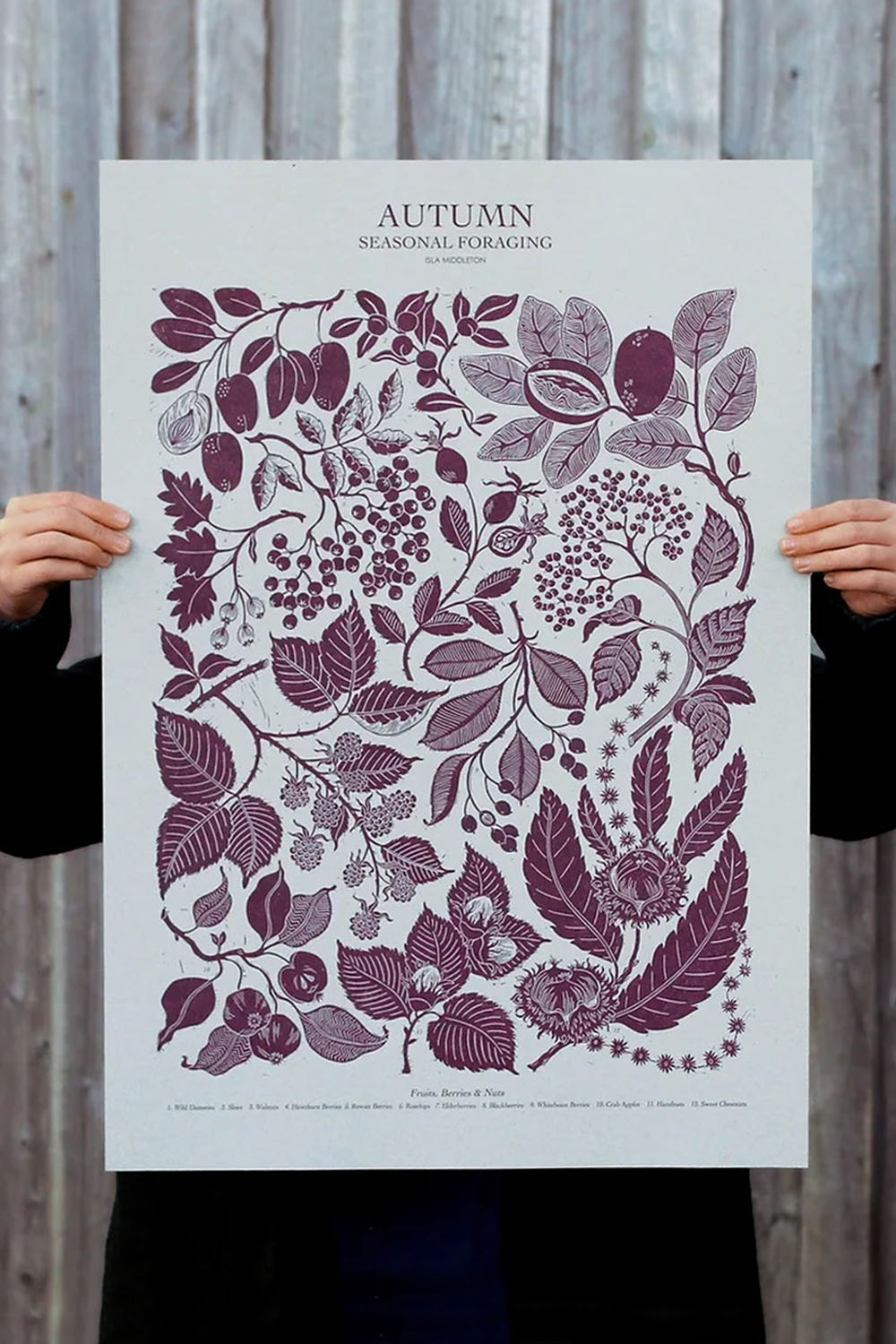 Autumn Foraging Poster By Isla Middleton