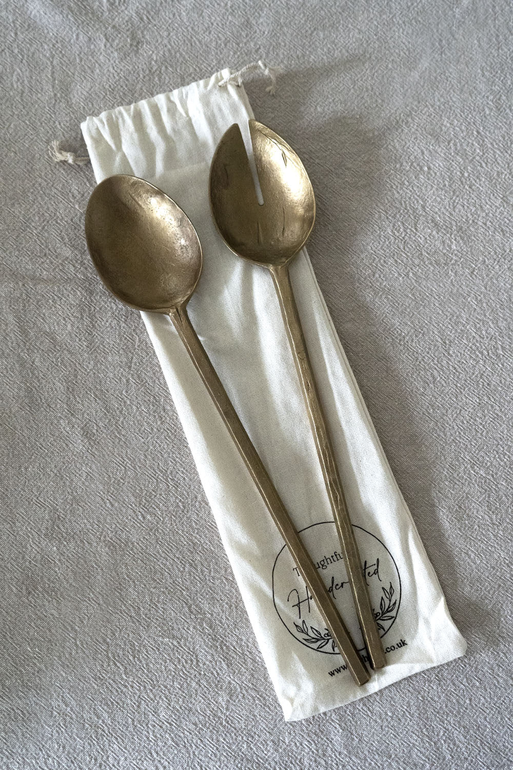 Forged Brass Salad Servers