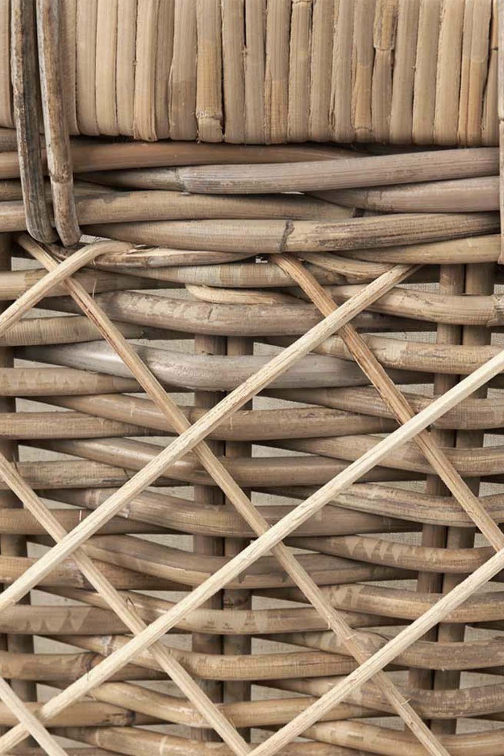 Rattan Oval Handled Laundry Basket