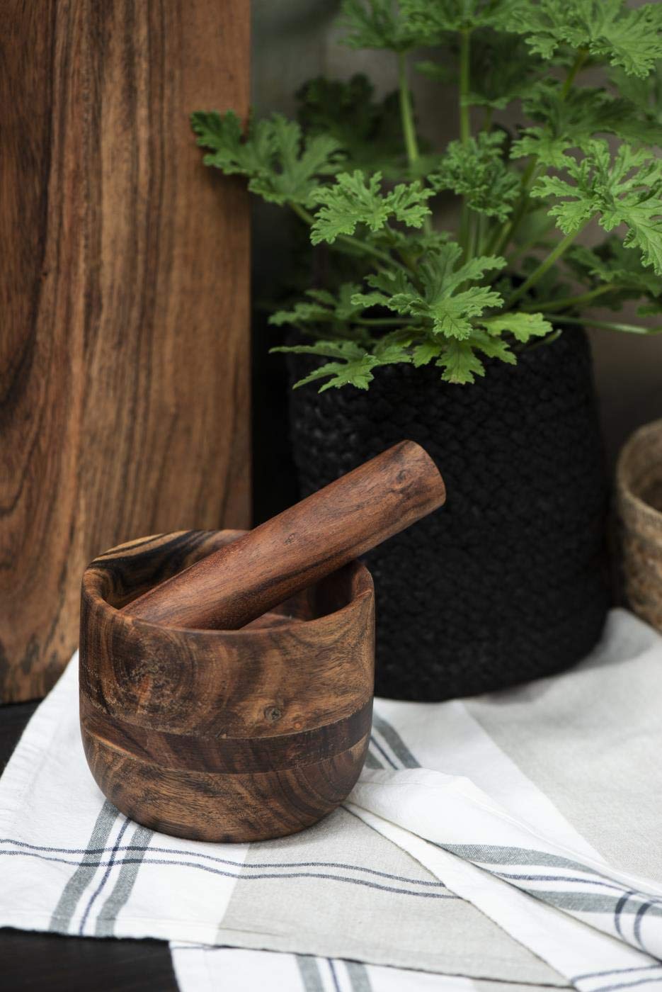 Acacia Wood Pestle & Mortar