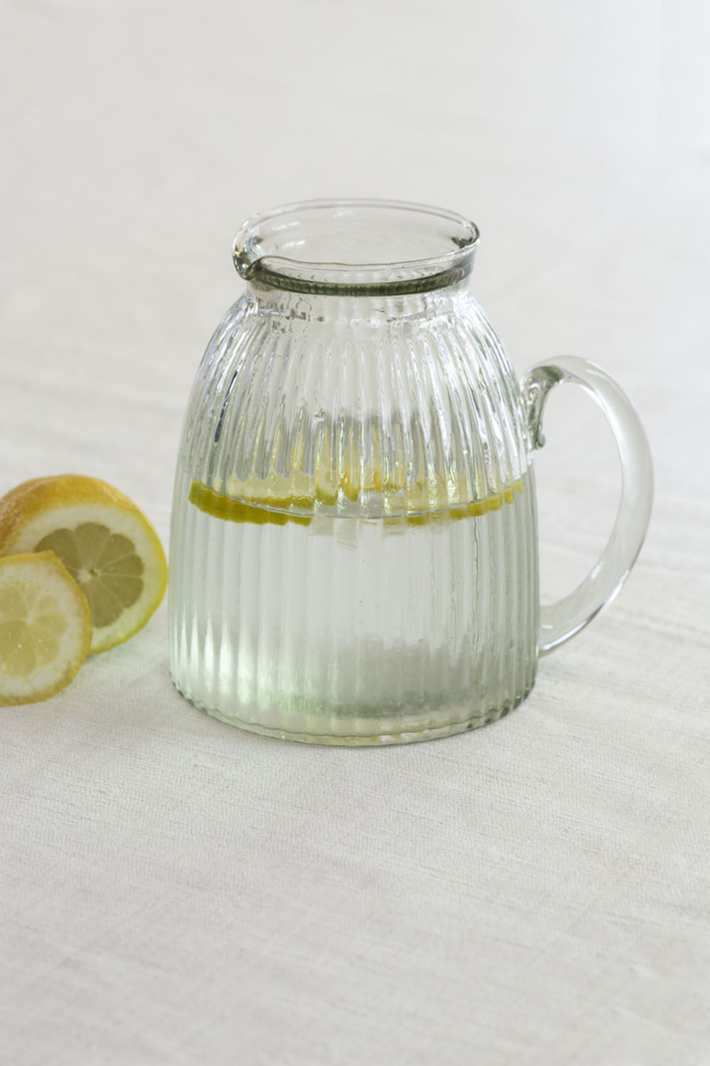 Ribbed Glass Jug