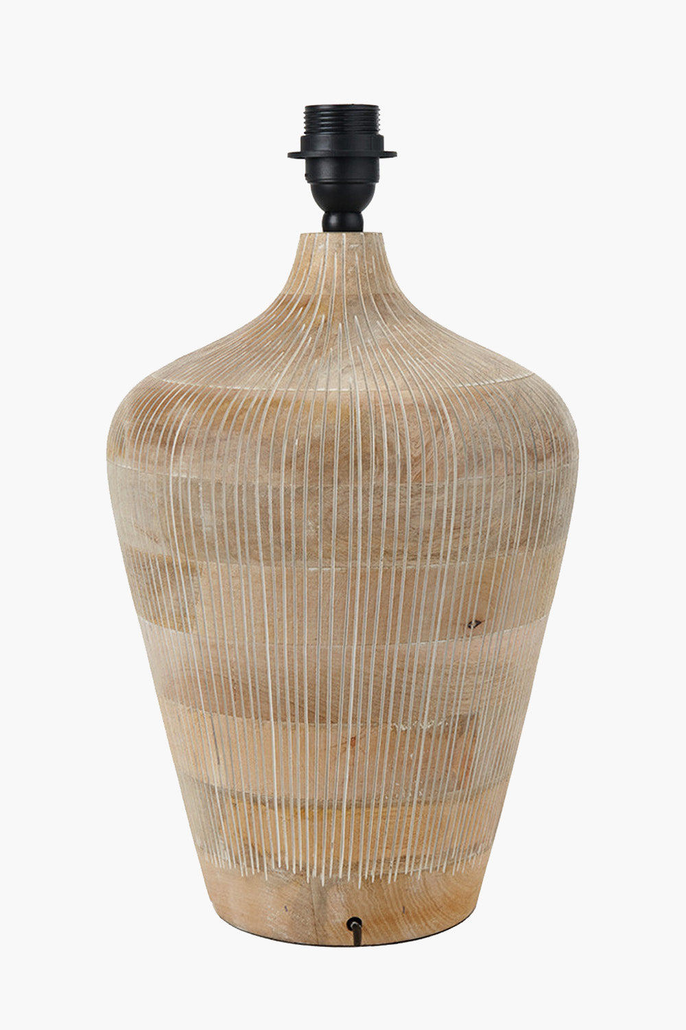 Tall Textured Mango Wood Table Lamp