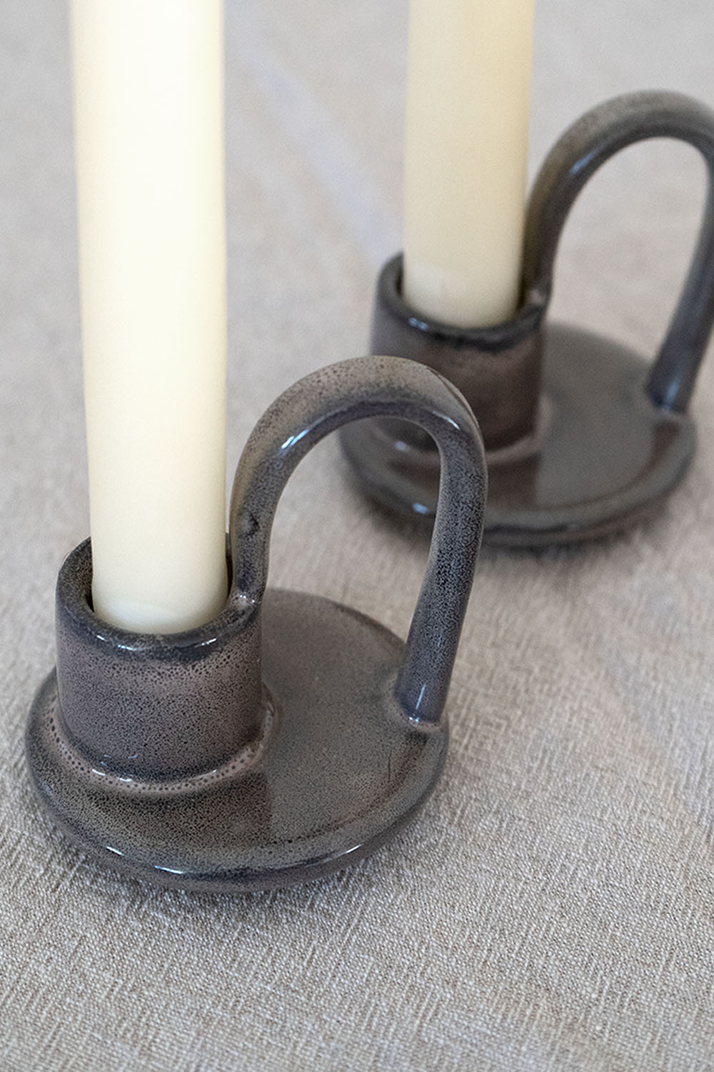 Stoneware Tawny Candle Holder