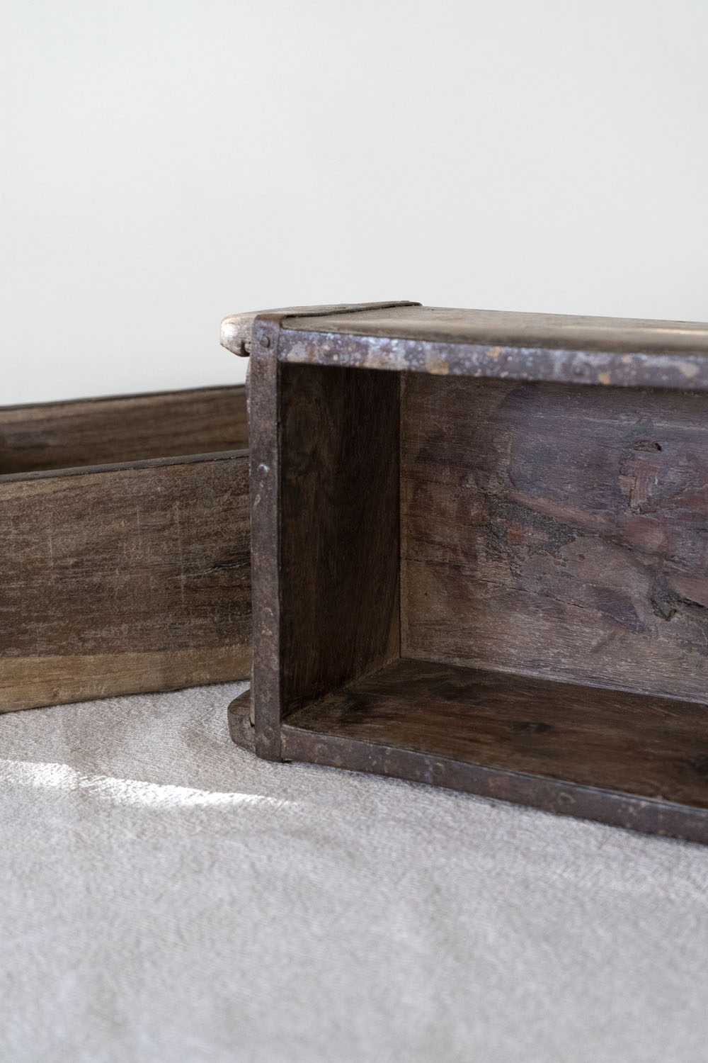 Vintage Wooden Brick Mould Storage Box