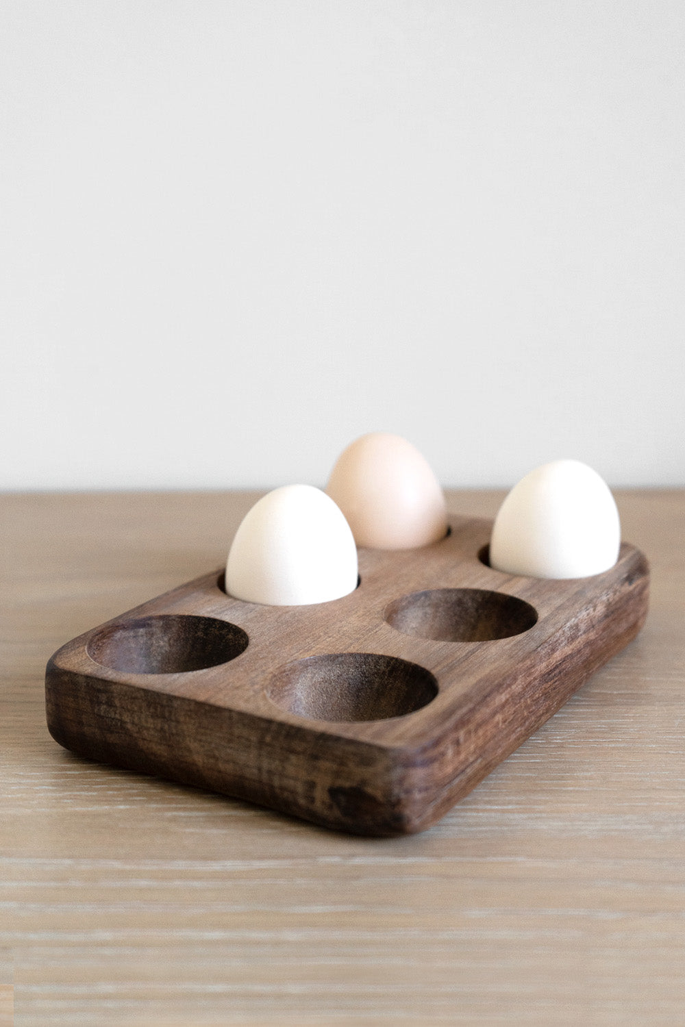 Acacia Wood Egg Tray Holder