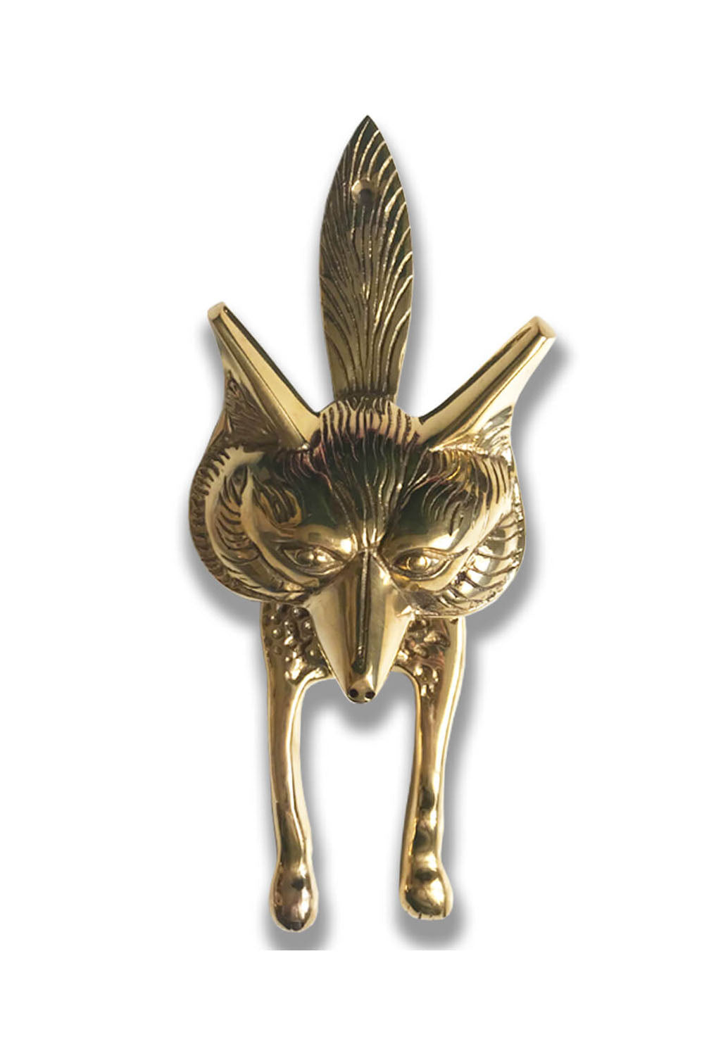 Solid Brass Fox Door Knocker - Coates & Warner