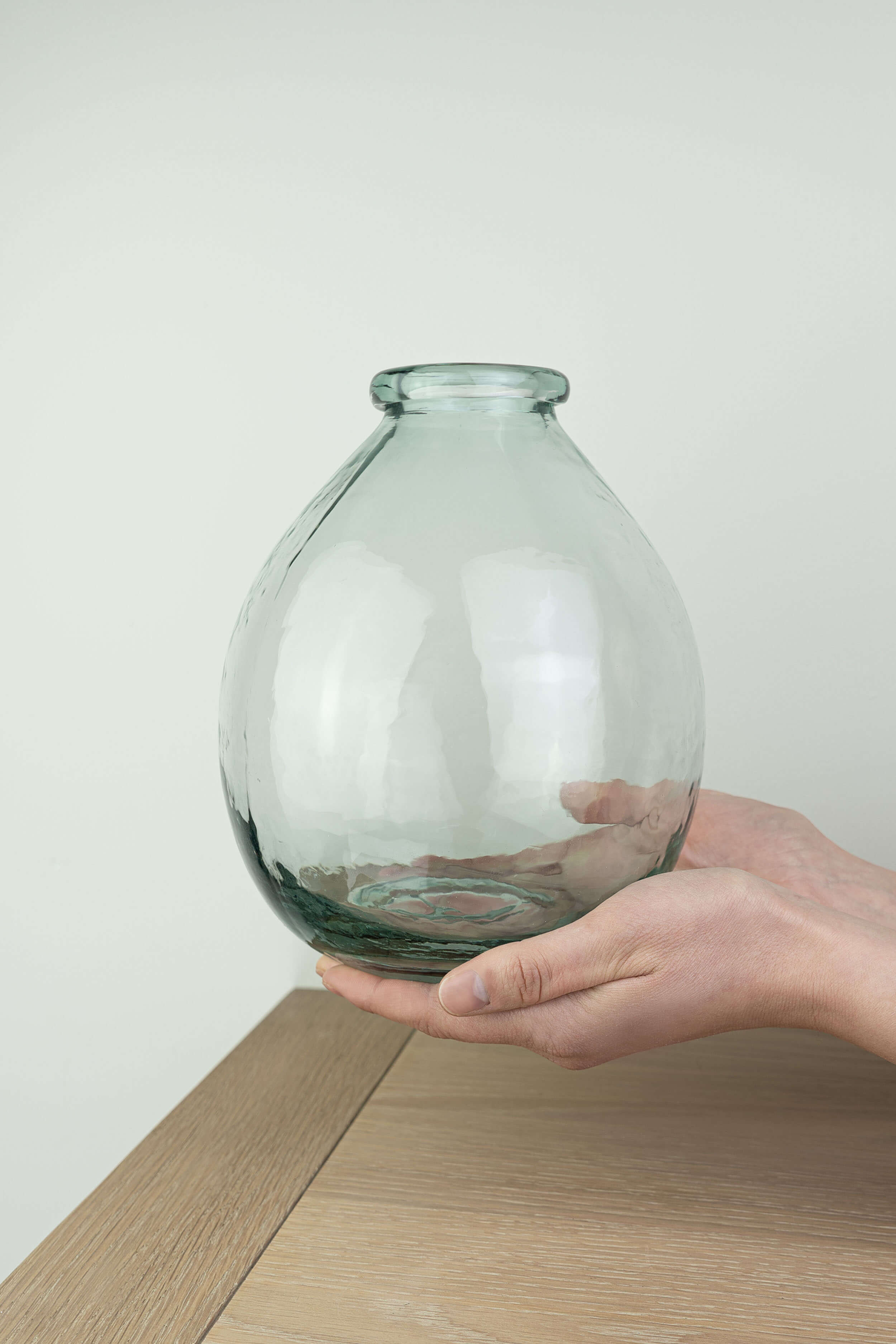 Bubble Recycled Glass Vase, Large