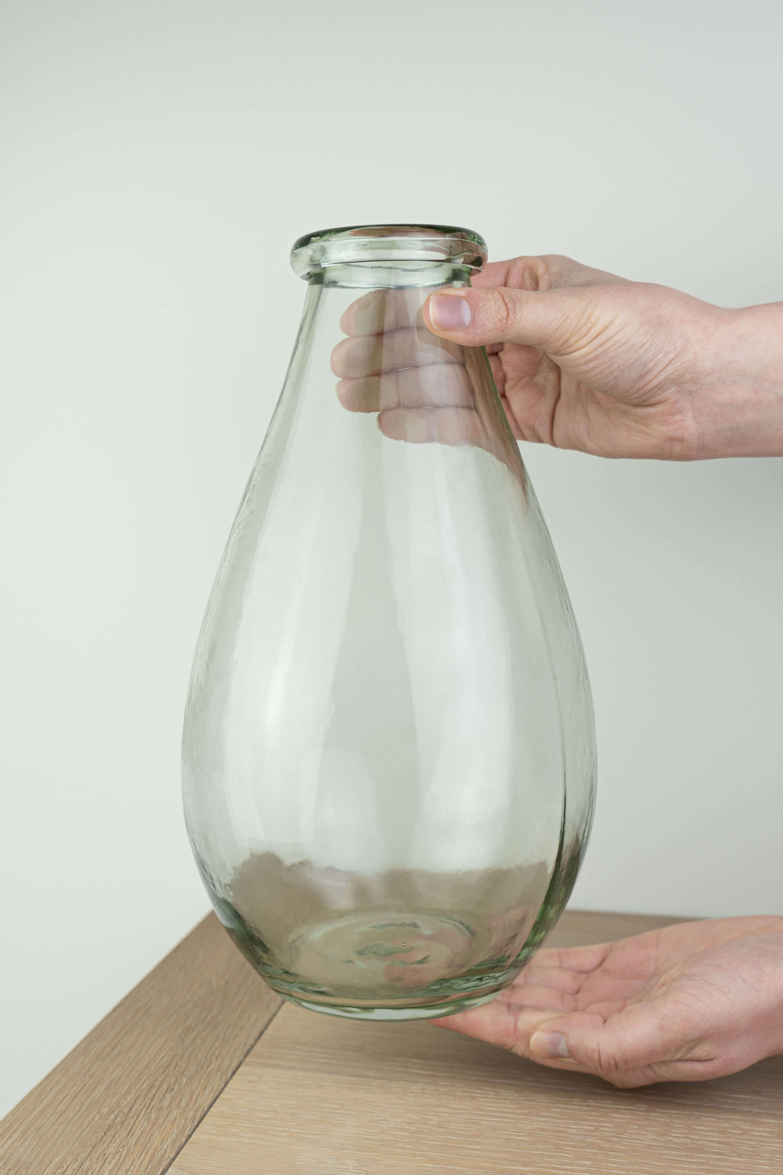 Bubble Recycled Glass Vase, Tall