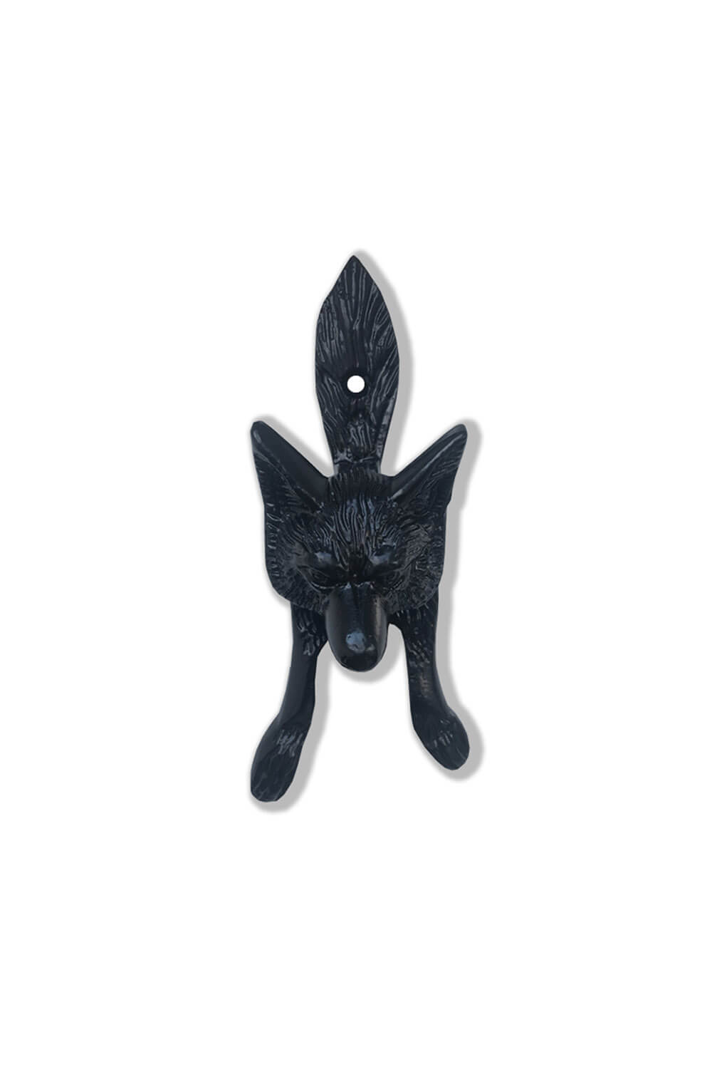 Black Cast Iron Fox Cub Door Knocker