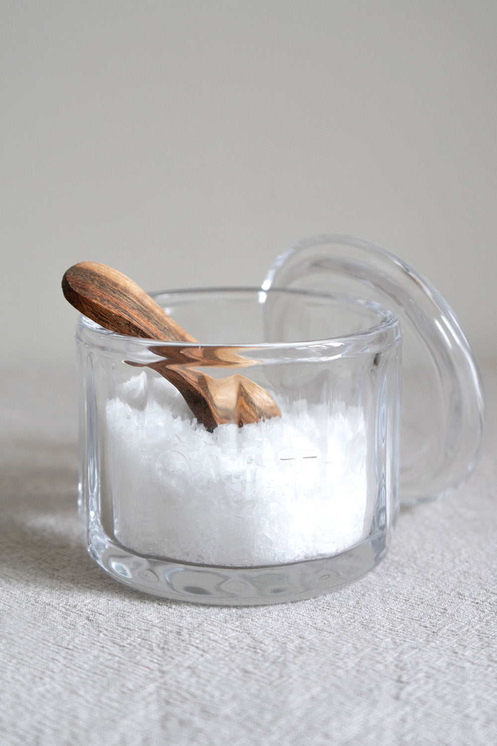 Glass Salt Pot With Lid