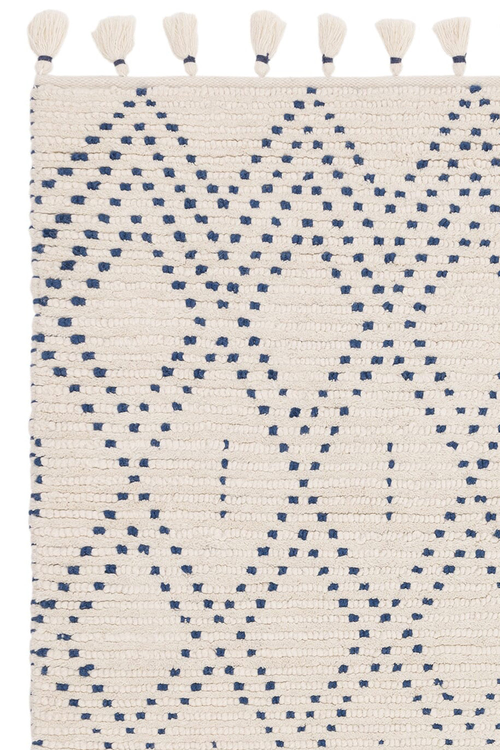 Ines Blue Dotty Diamond Rug