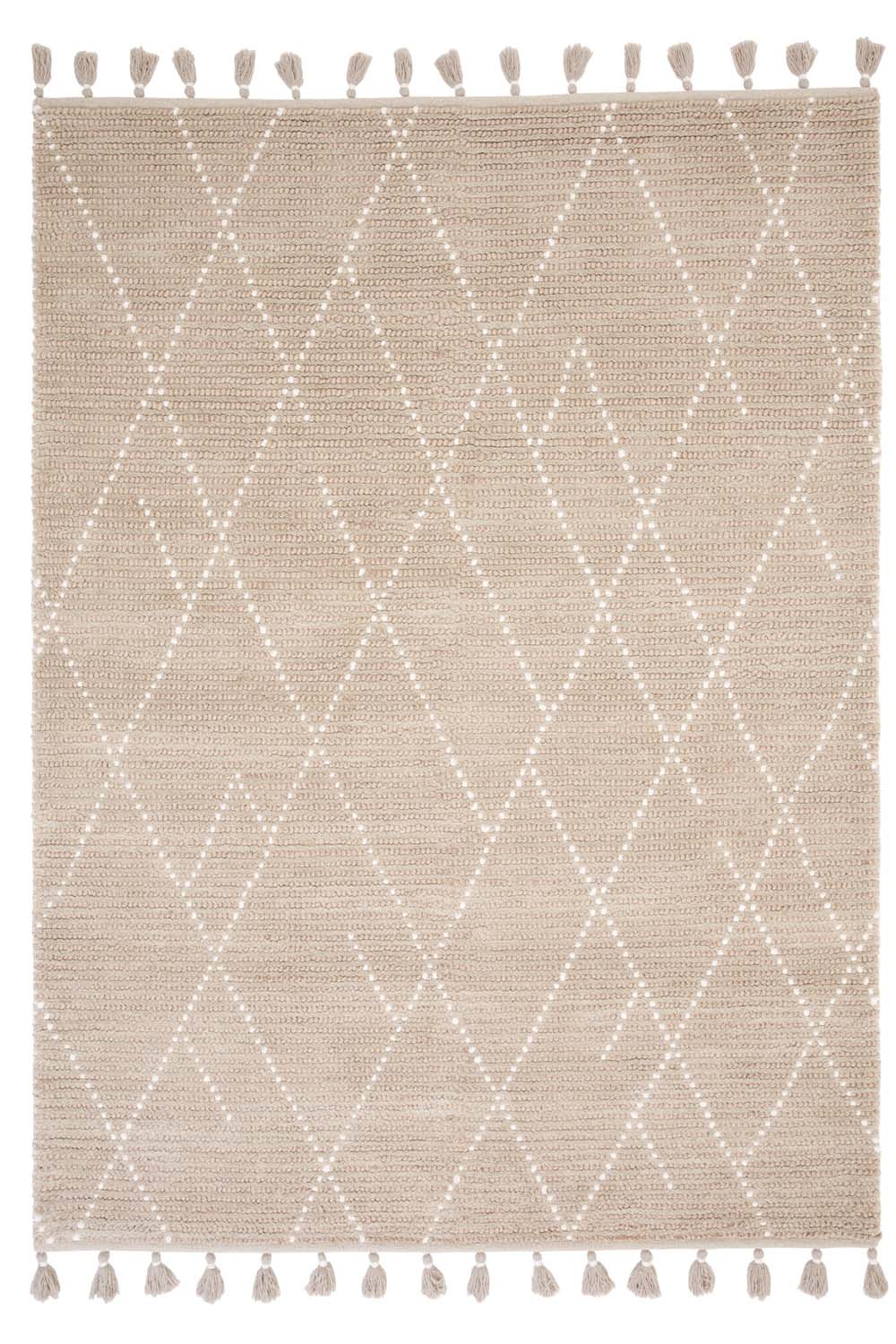 Ines Sand & Cream Diamond Rug