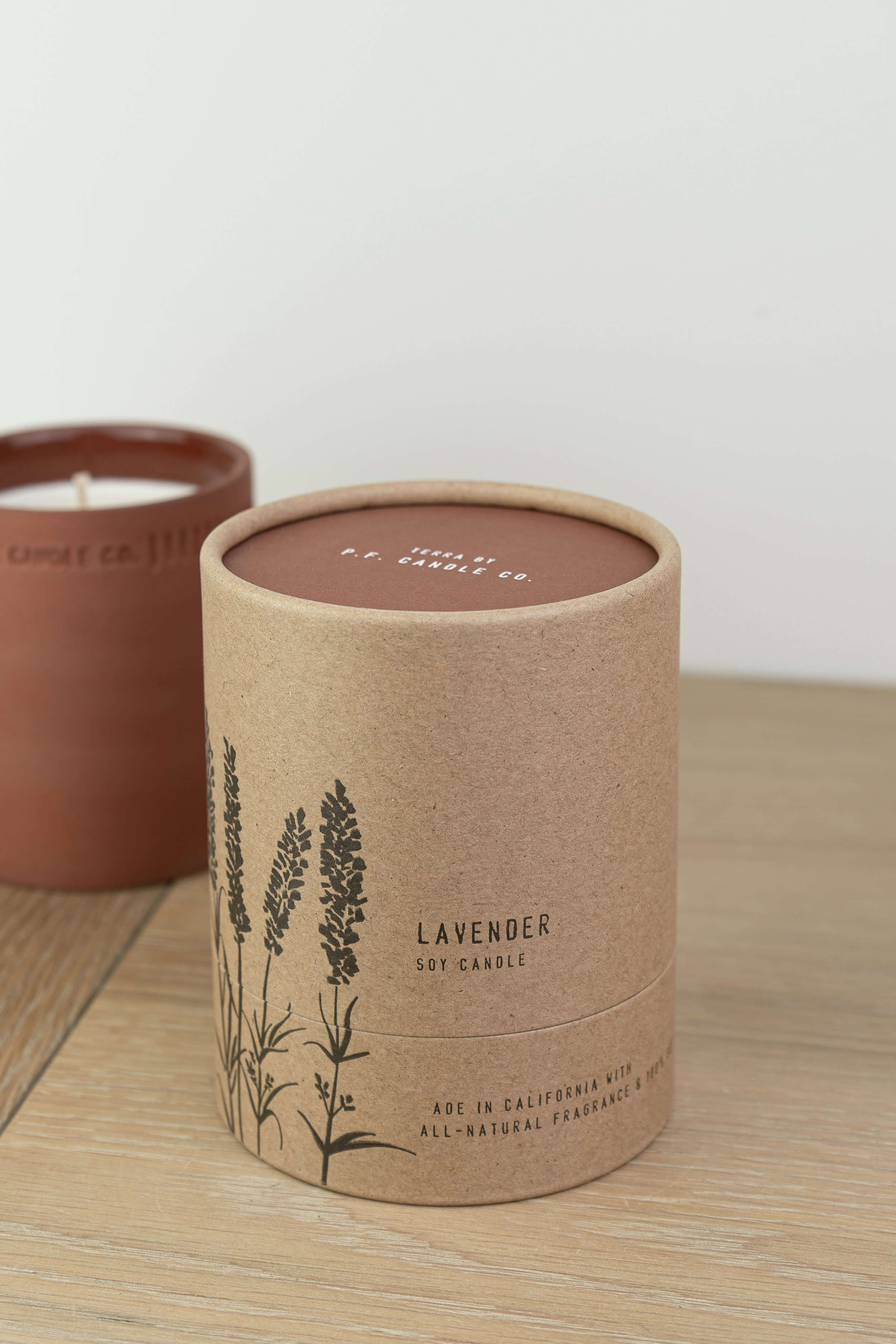 Lavender Terra Soy Candle In Box - Coates & Warner