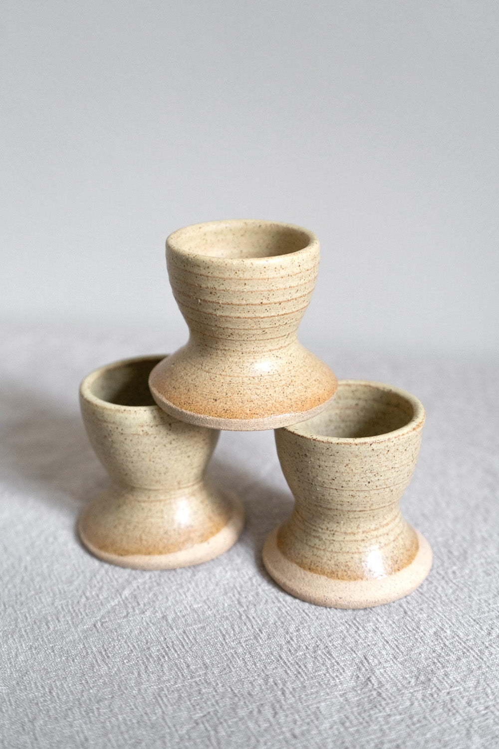 Hand Thrown Ochre Egg Cup