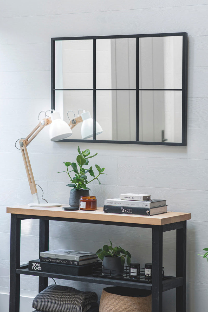 Rectangular Steel Window Mirror - Medium