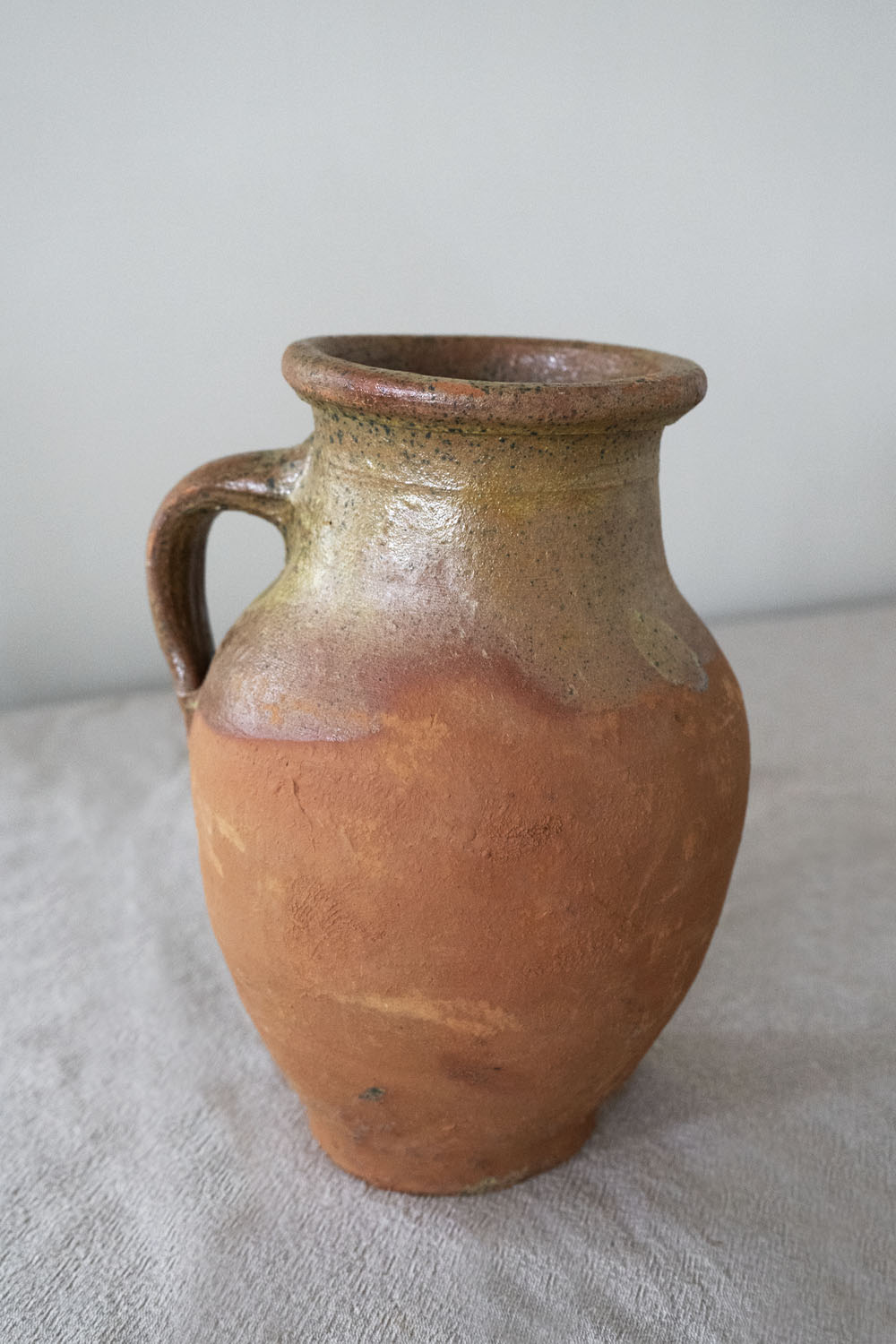 Antique Olive Pitcher Pot