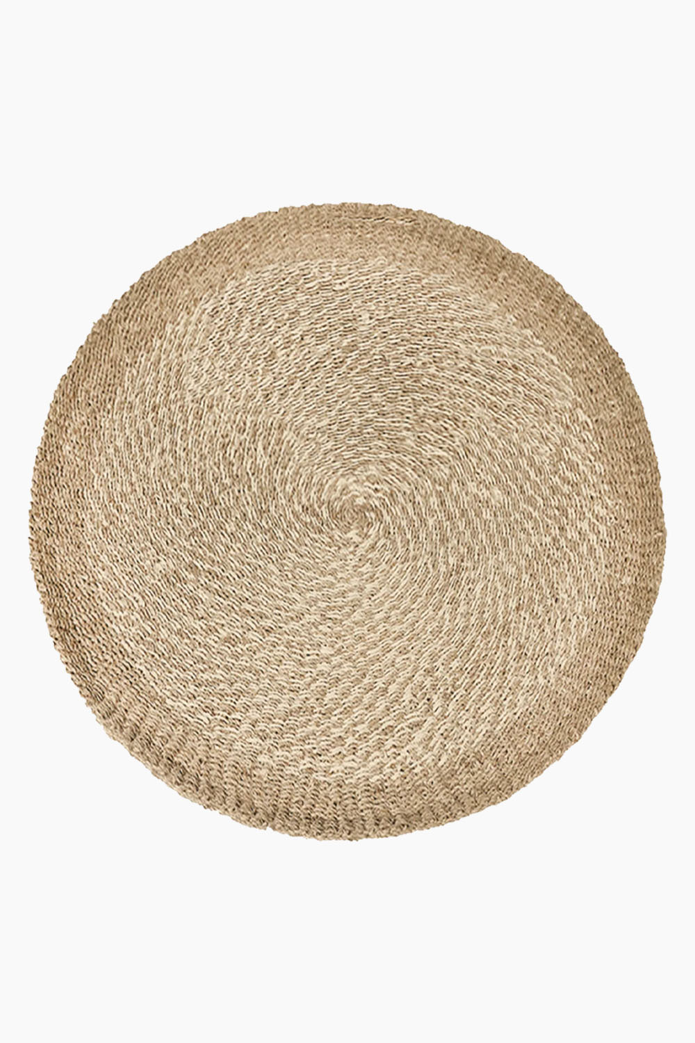 Seagrass and Palm Leaf Round Rug