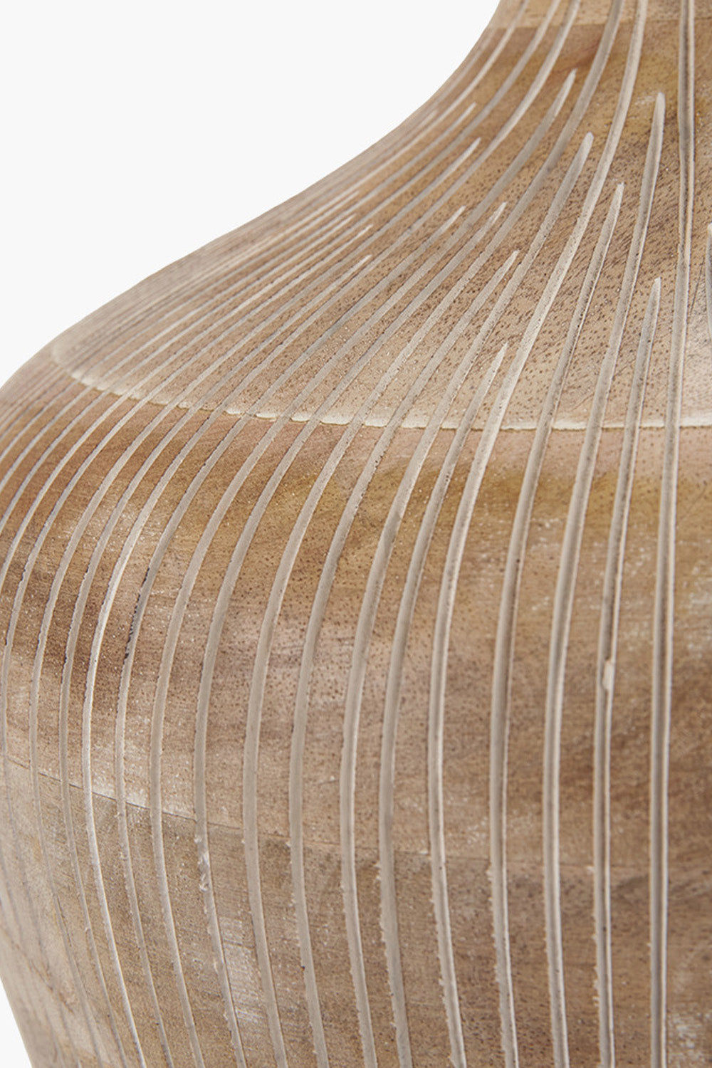 Tall Textured Mango Wood Table Lamp