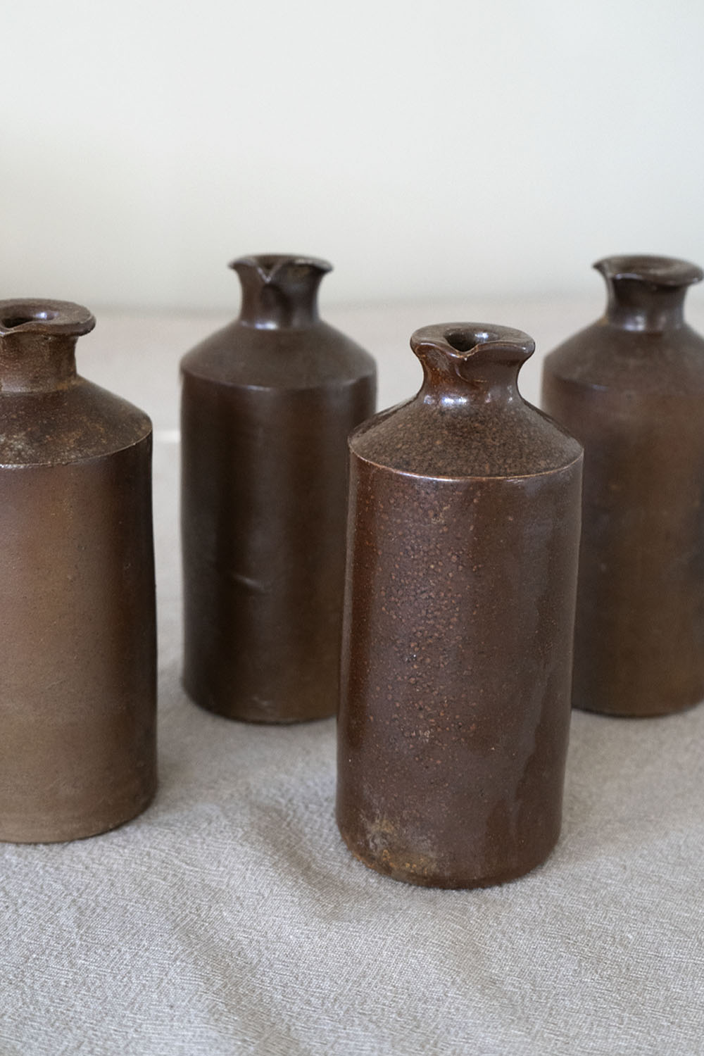 Vintage Brown Stoneware Bottle