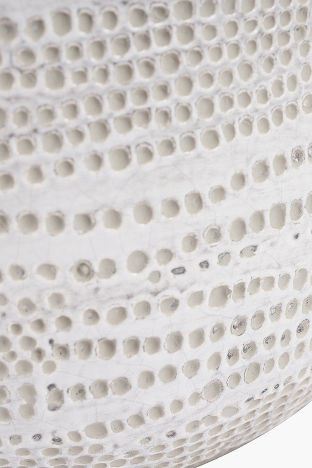 White Dot Stoneware Short Table Lamp