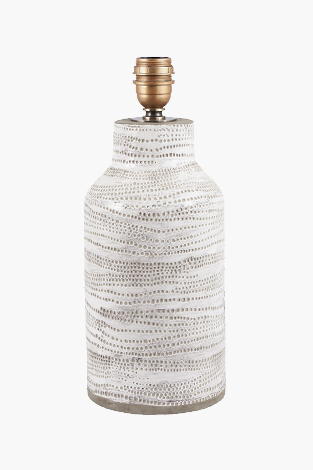 White Dot Stoneware Tall Table Lamp