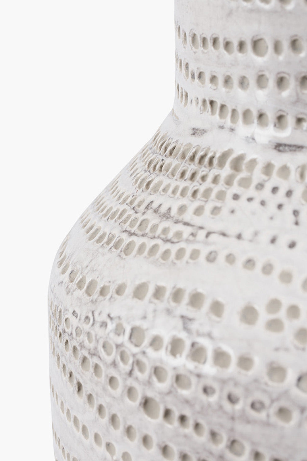 White Dot Stoneware Tall Table Lamp