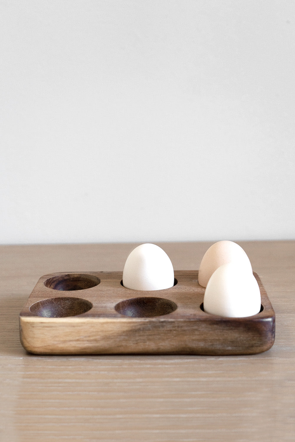 Acacia Wood Egg Tray Holder