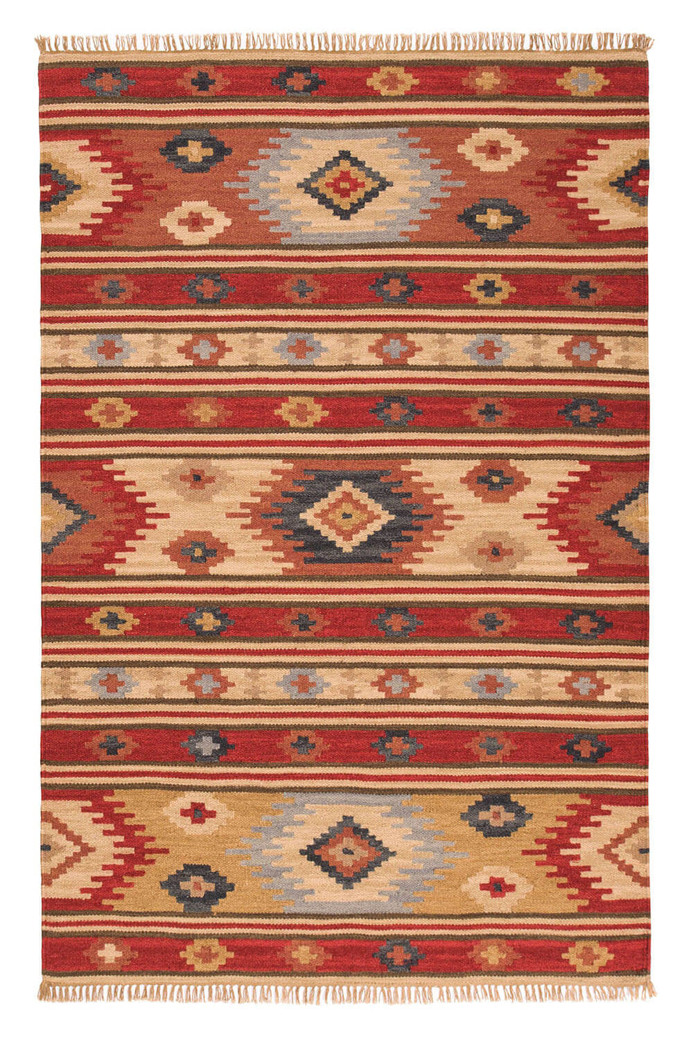 Arzu Red Kilim Rug 180cm x 120cm - Coates & Warner