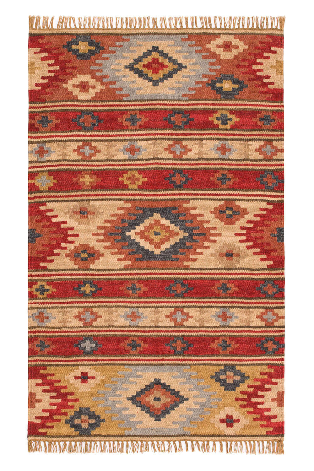 Arzu Red Kilim Rug 120cm x 75cm - Coates & Warner