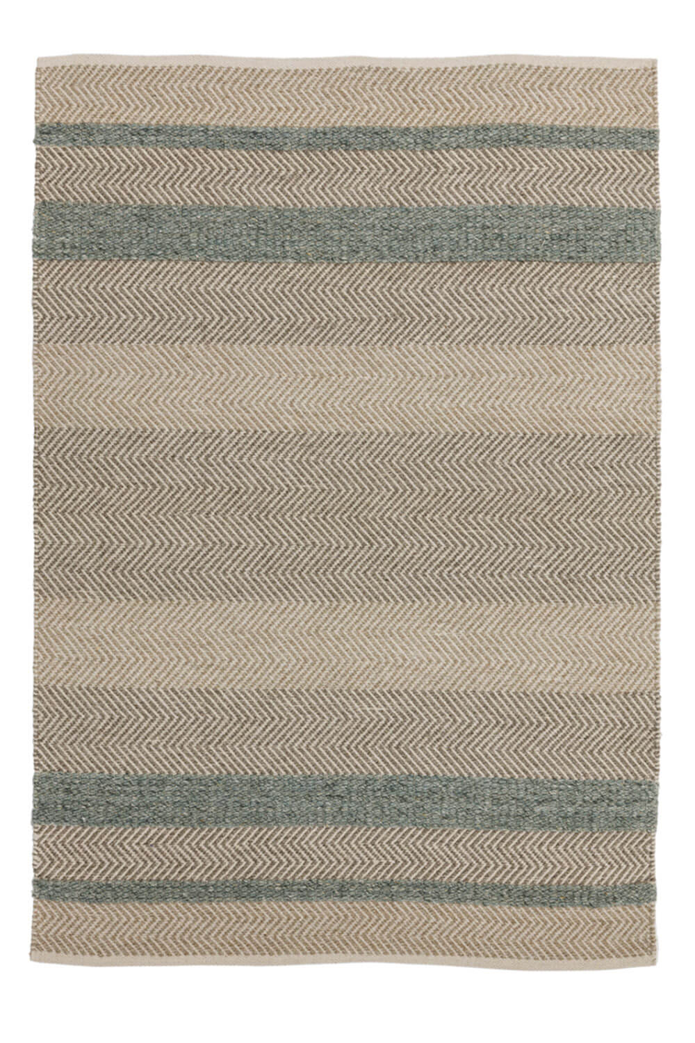Blue Herringbone Stripe Rug