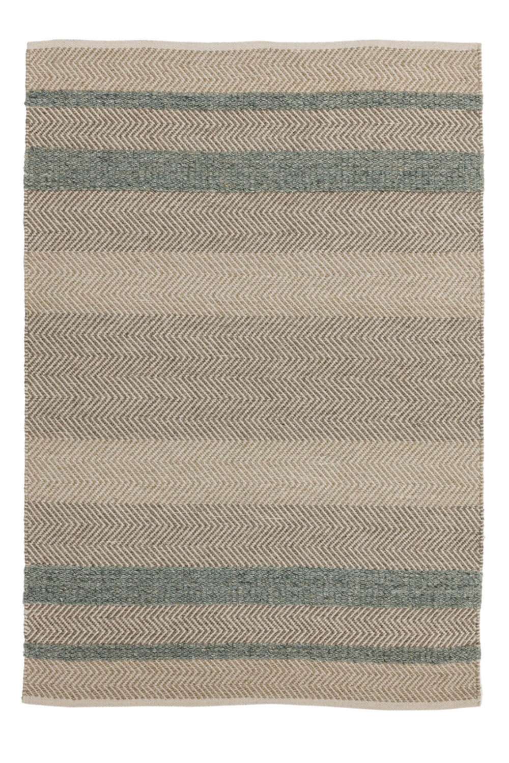 Blue Herringbone Stripe Rug