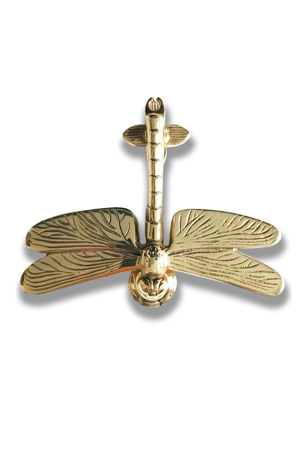 Solid Brass Dragonfly Door Knocker - Coates & Warner