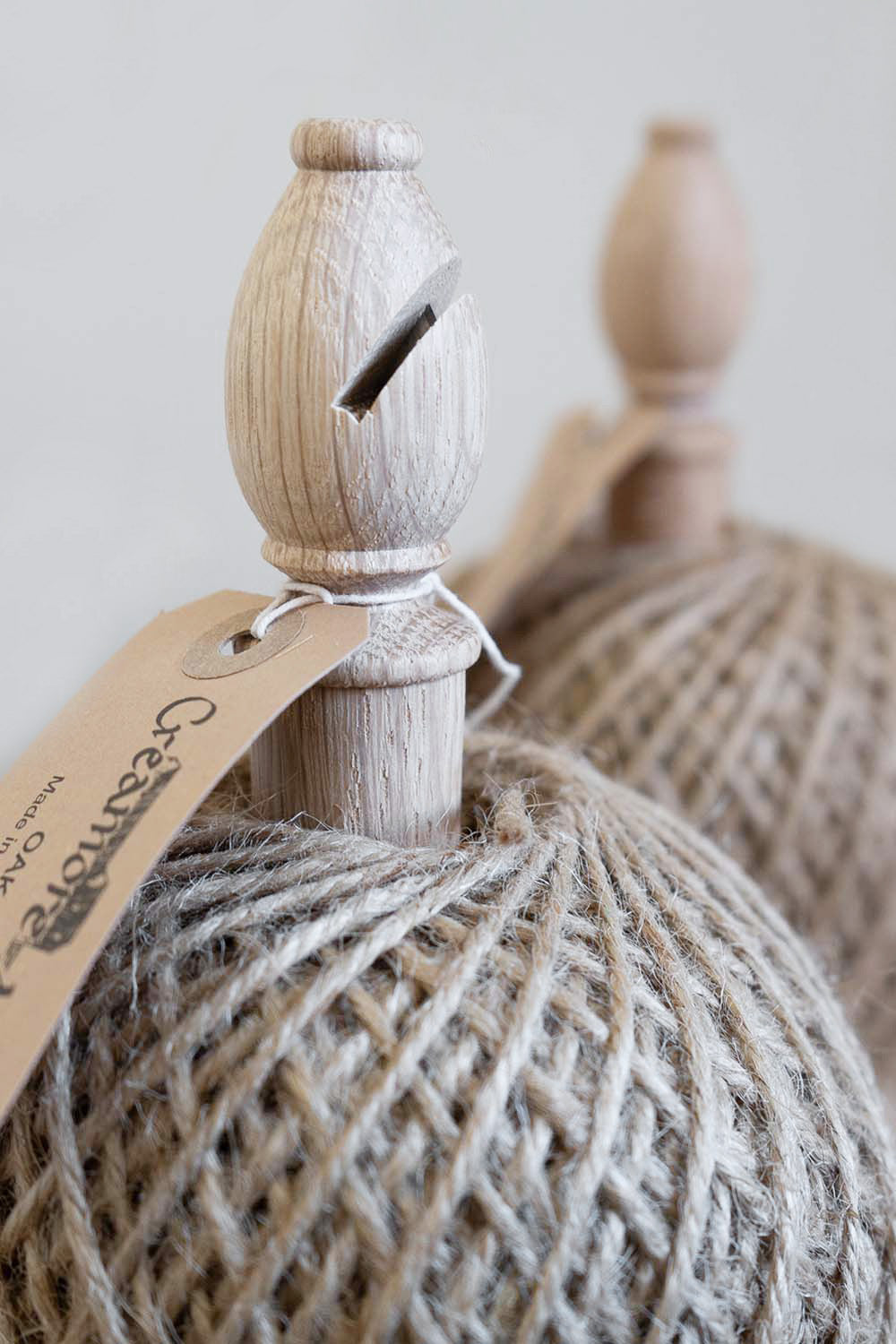 Oak Garden Twine Holder With Cutter