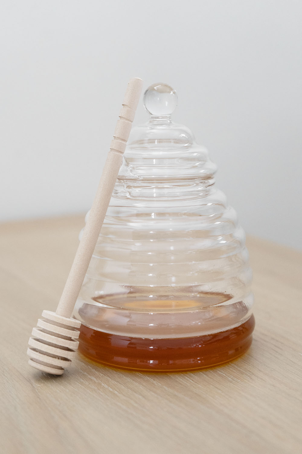 Glass Honey Pot