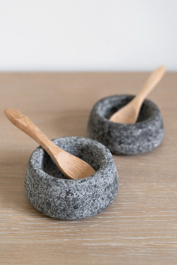 Grey Granite Salt & Pepper Pinch Pots