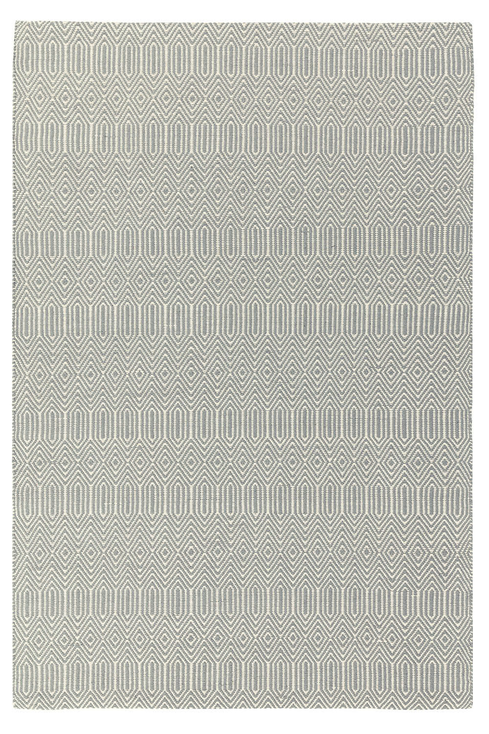 Geometric Patterned Grey Flatweave Rug