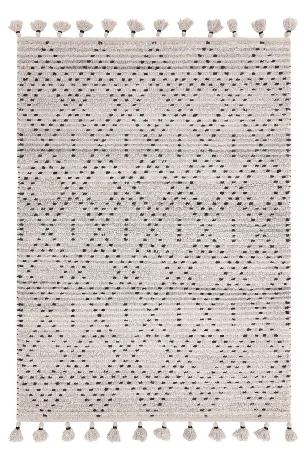 Ines Grey Dotty Diamond Rug