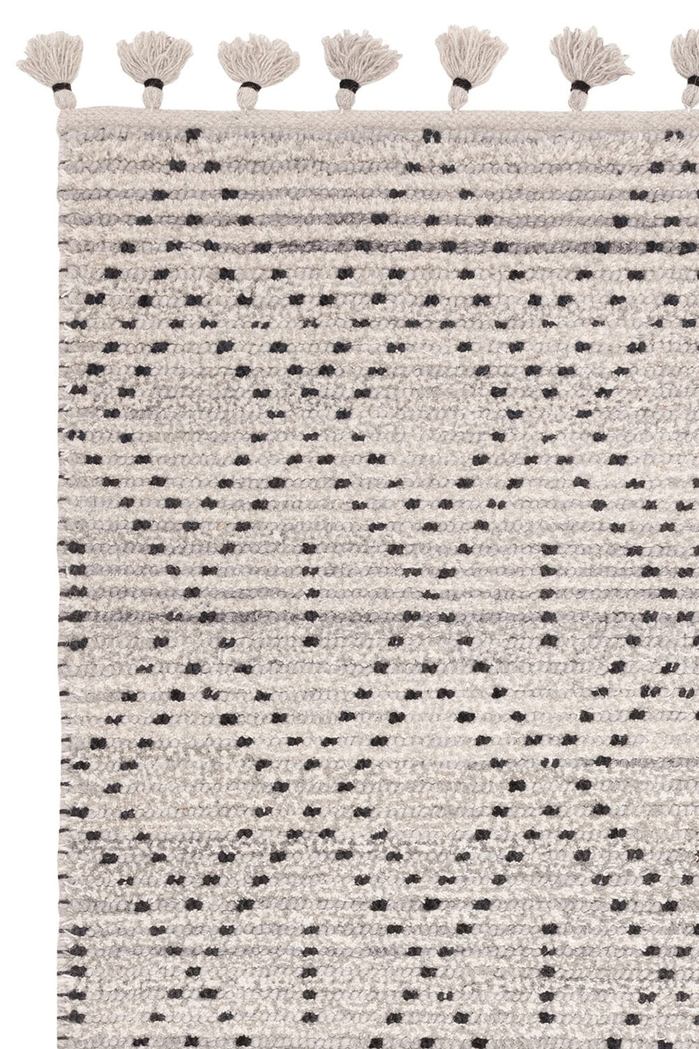 Ines Grey Dotty Diamond Rug