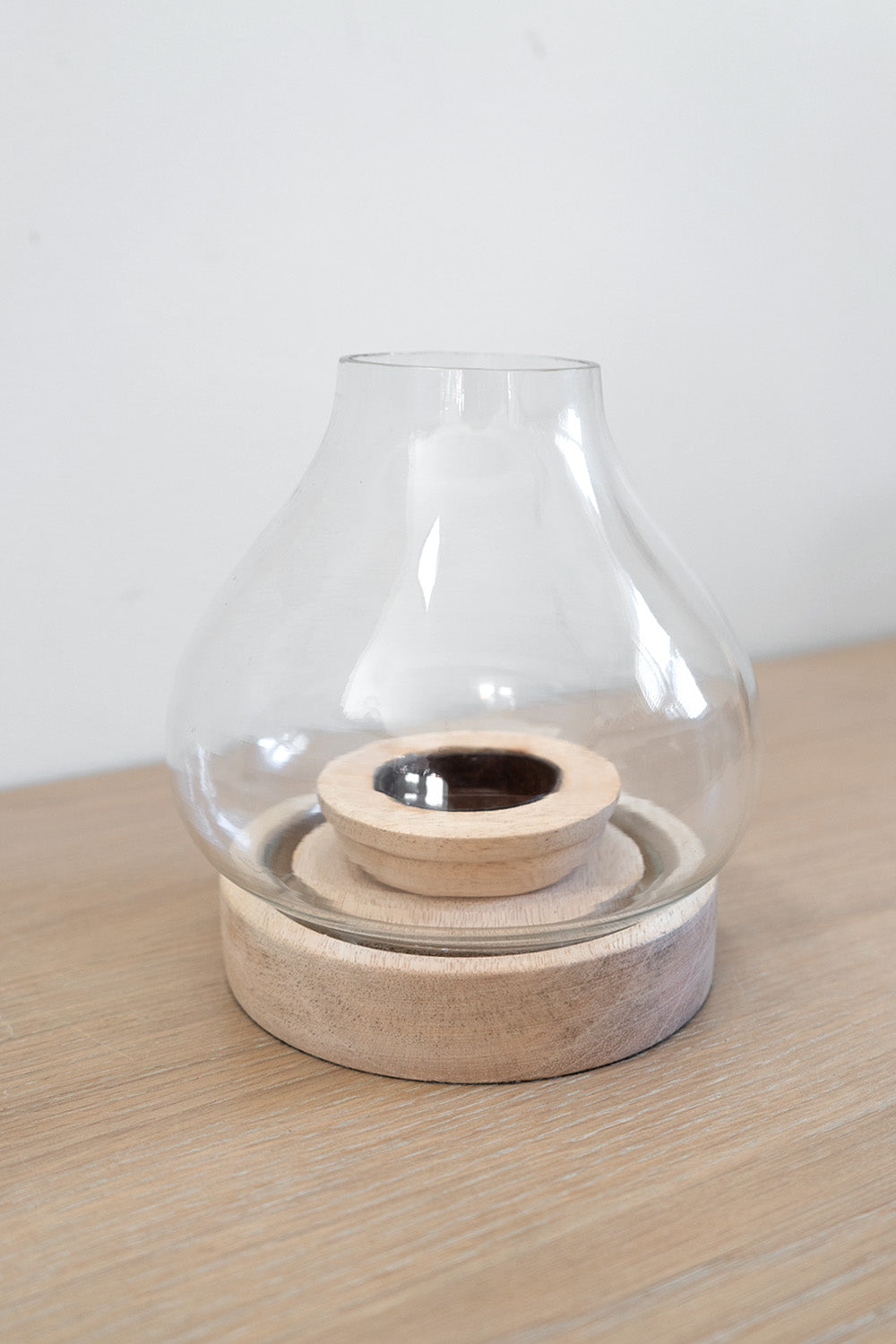 Naryla Mango Wood Tealight Lantern