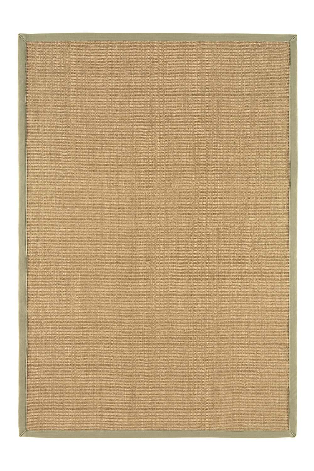 Sisal Rug With Sage Linen Border