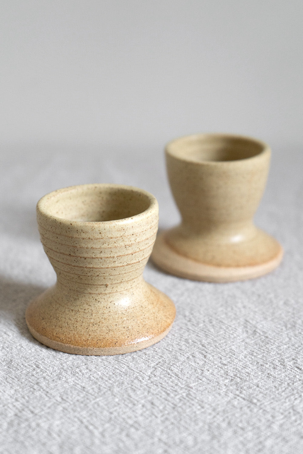 Hand Thrown Ochre Egg Cup