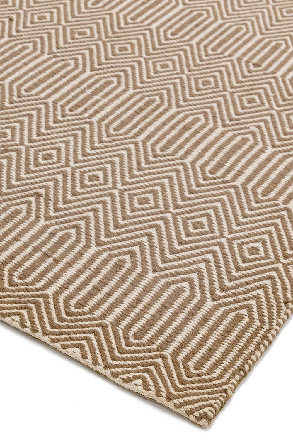 Corner of Taupe Diamond Rug  - Coates & Warner