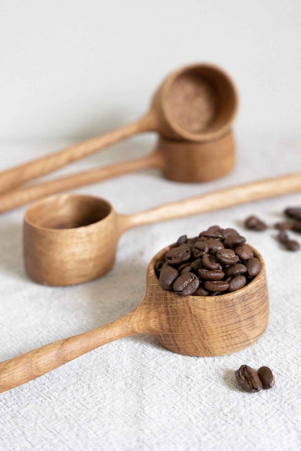 Hand Carved Wooden Coffee Scoop